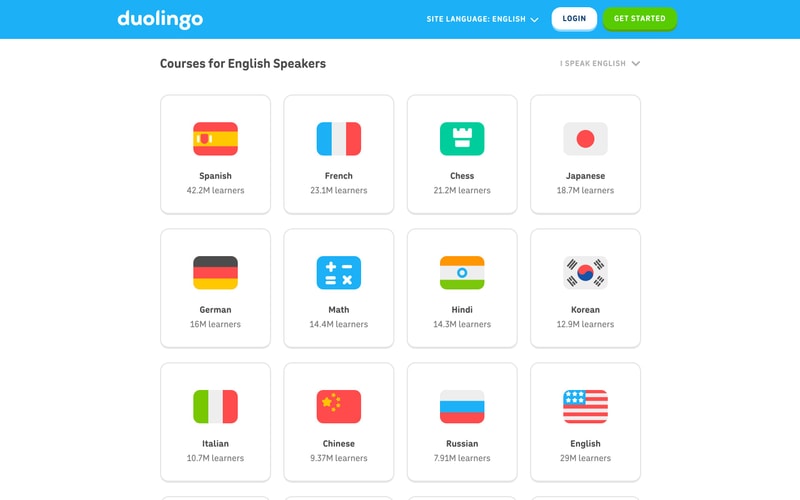 Duolingo — Courses