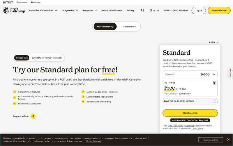 Mailchimp — Pricing