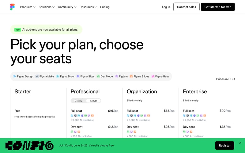 Figma — Pricing