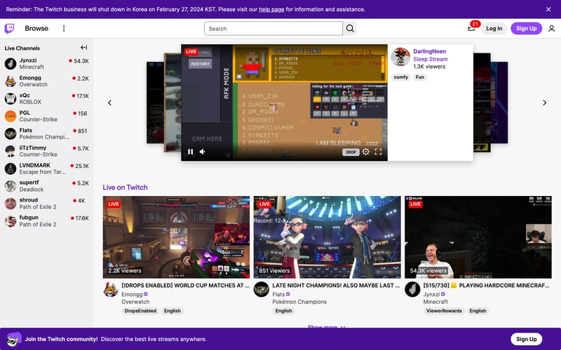 Twitch — Home
