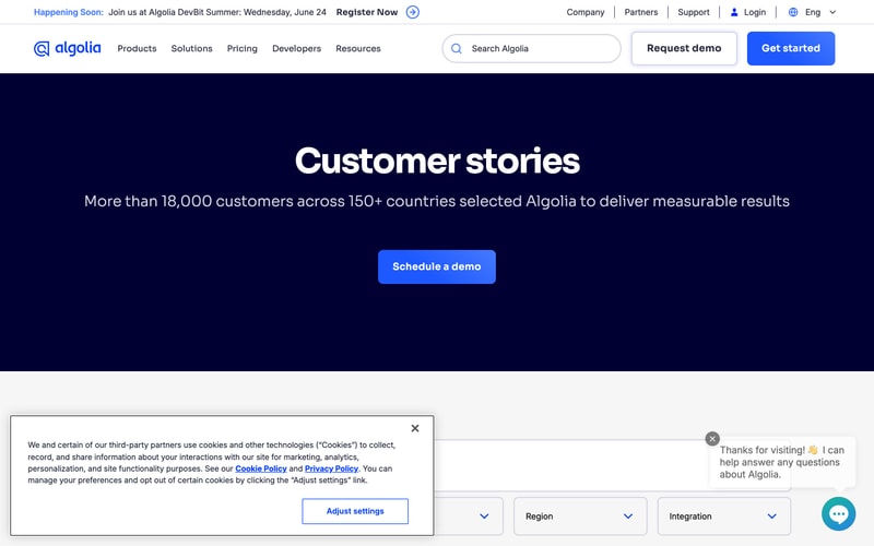 Algolia — Customers