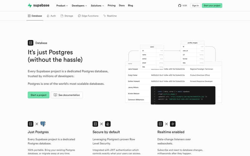 Supabase — Database