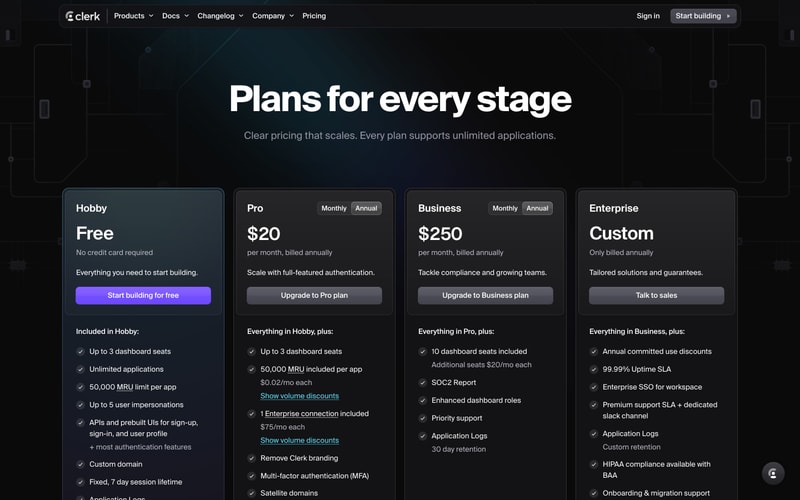 Clerk — Pricing
