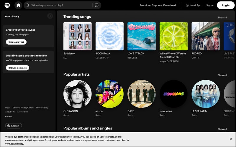 Spotify — Home