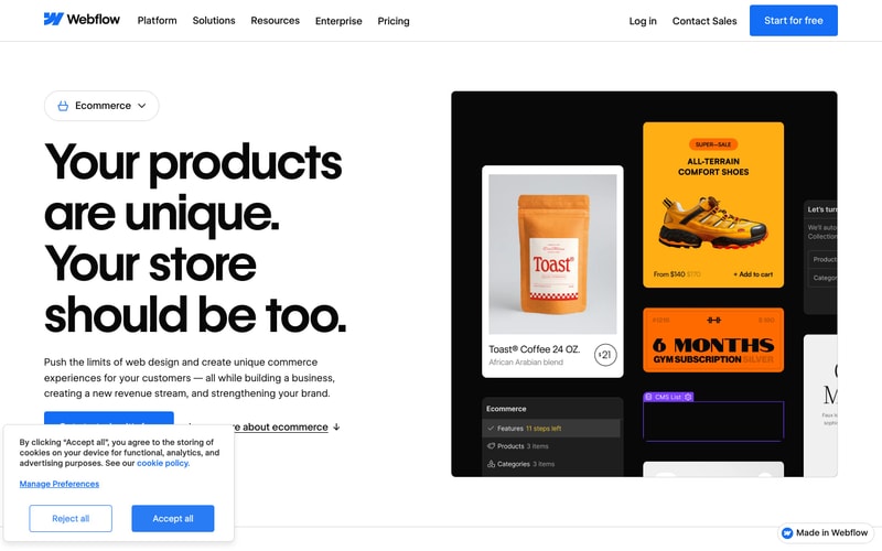 Webflow — Ecommerce