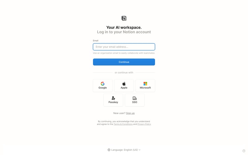 Notion — Login
