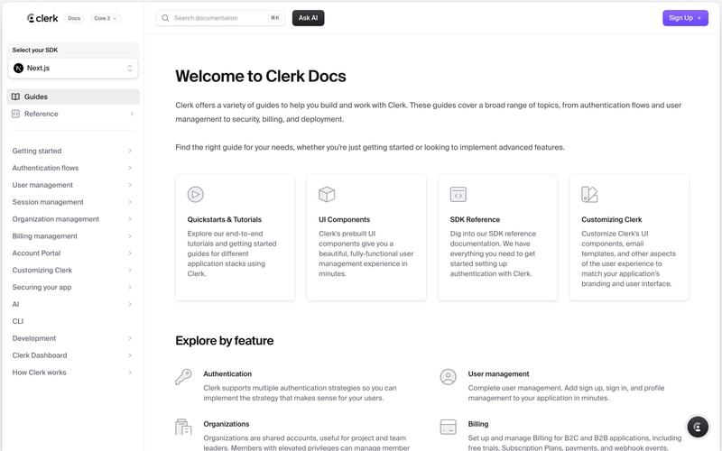 Clerk — Docs