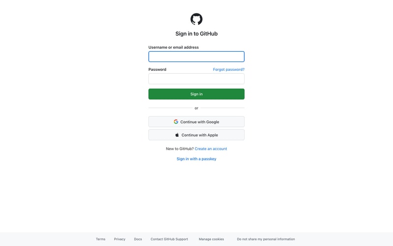 GitHub — Sign in