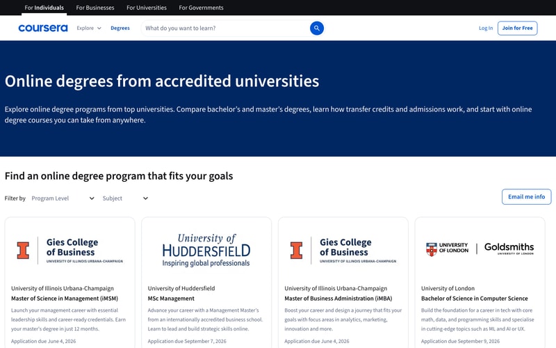 Coursera — Degrees