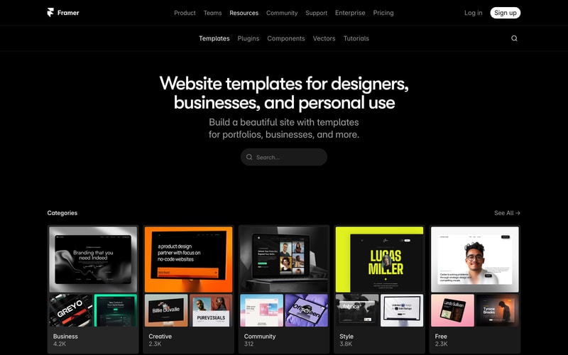 Framer — Templates