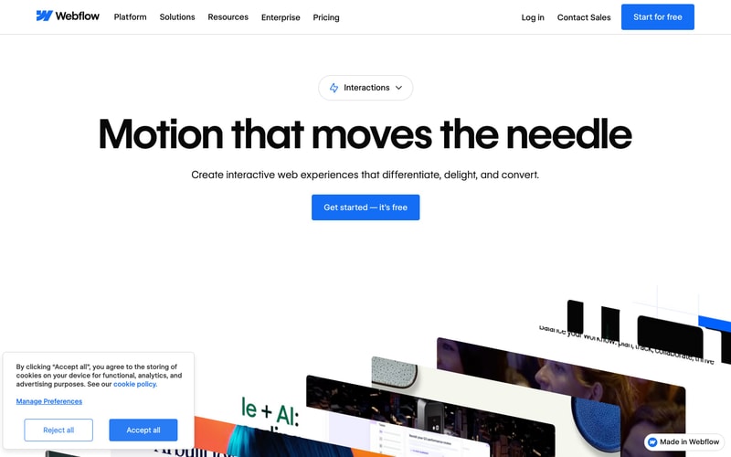 Webflow — Interactions