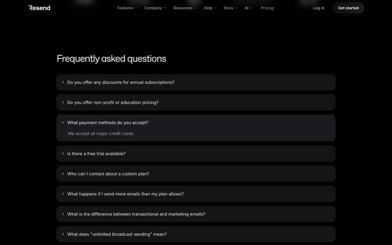Resend — Pricing