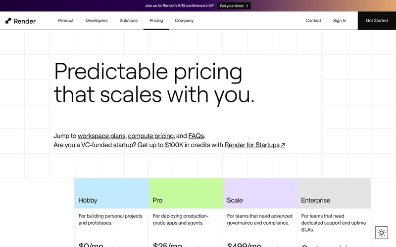 Render — Pricing