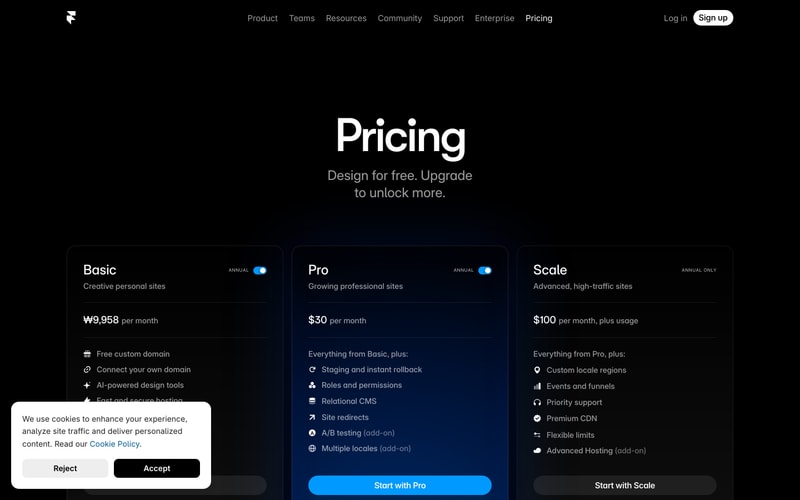 Framer — Pricing